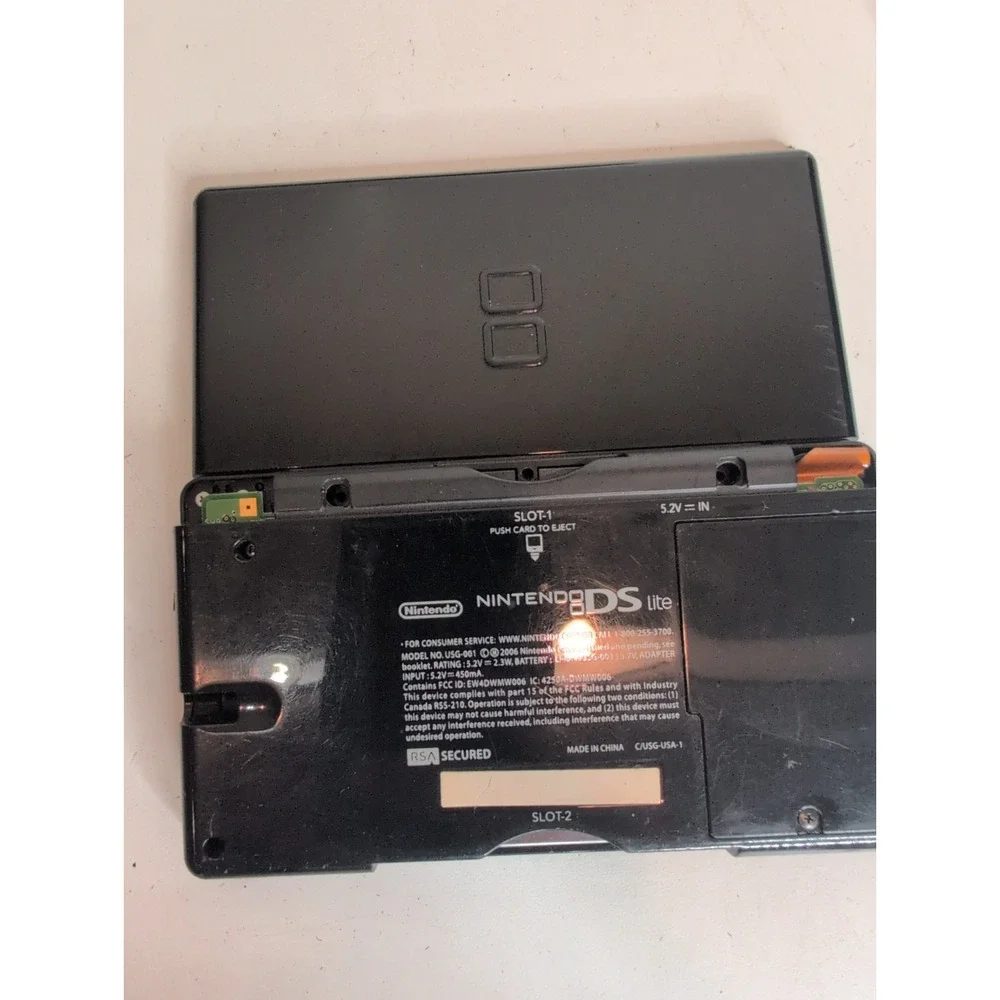 Nintendo DS Lite USG-001 Black Dual Screen Handheld Console NTSC-U/C Parts Only